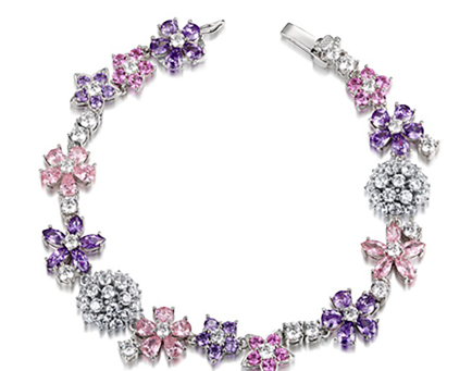 Floral drop earrings with polished petals