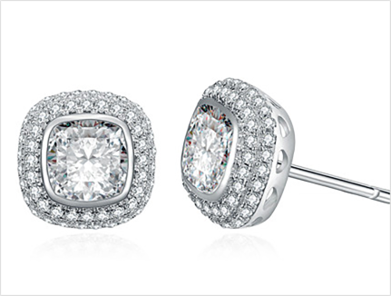 Geometric Diamond Earrings