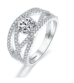 IGI certified lab-grown diamond halo solitaire ring