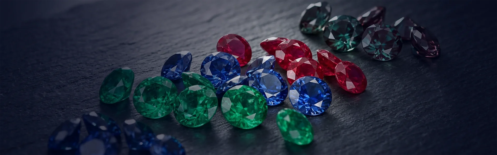 Colorful lab-grown gemstones by BARRY JEWELRY