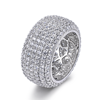 5A grade cubic zirconia ring