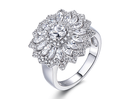 Ornate vintage CZ ring