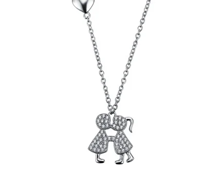Custom pave pendant necklace sample