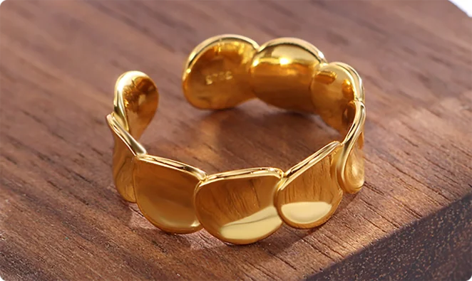 Gold plated jewelry set bracelet