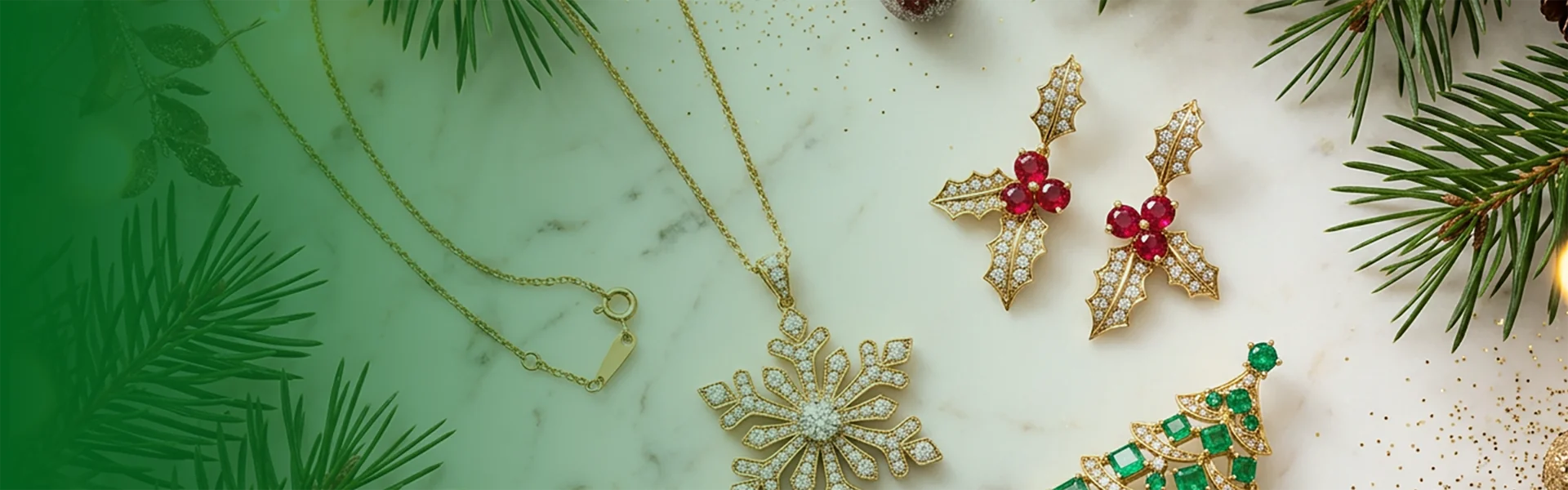Christmas jewelry collection banner