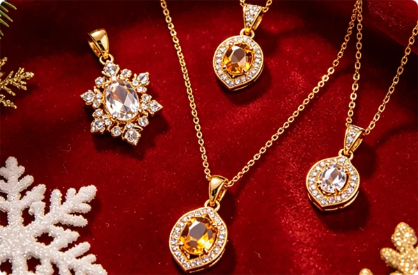 Christmas pendant and charm necklaces