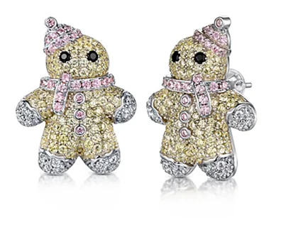 Gingerbread man earrings
