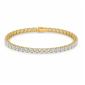 Gold tennis bracelet set with CZ stones