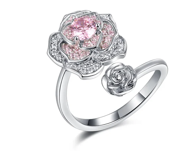 Floral jewelry gemstone selection