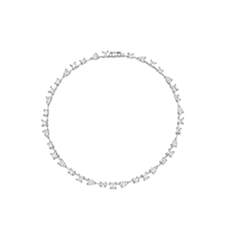 Lab grown diamond tennis necklace