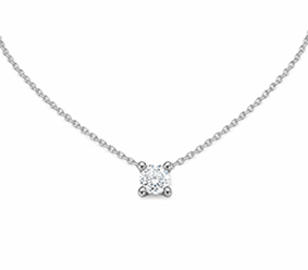 Solitaire moissanite pendant necklace