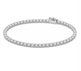 Classic white moissanite tennis bracelet