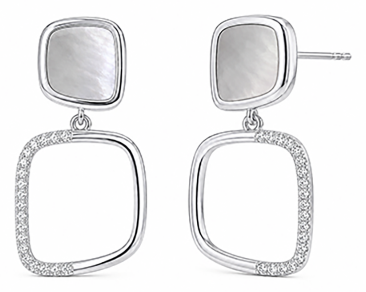Angular geometric drop earrings