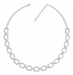 Necklace with open oval links