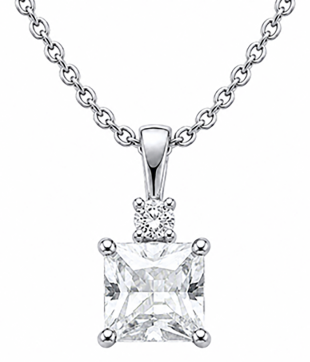 Pendant with a single solitaire gem