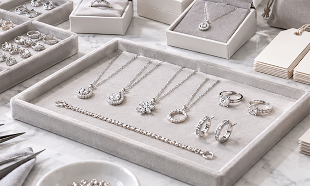 Finishing and inspection station in the BARRY JEWELRY workshop